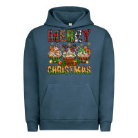 Pigment Midnight Navy merry christmas with cupcake bbs Urban Hoodie - BundleAndBundleShop