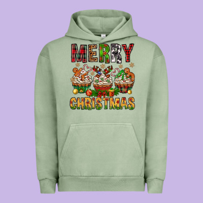 Merry Christmas With Cupcake Bbs Urban Hoodie Designed By Bundleandbundleshop