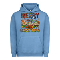 Pigment Pebble Blue merry christmas with cupcake bbs Urban Hoodie - BundleAndBundleShop
