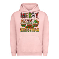 Pigment Salmon merry christmas with cupcake bbs Urban Hoodie - BundleAndBundleShop