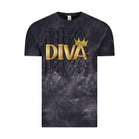 Cloud Black diva Vintage Tee - MaliasSmallBusiness