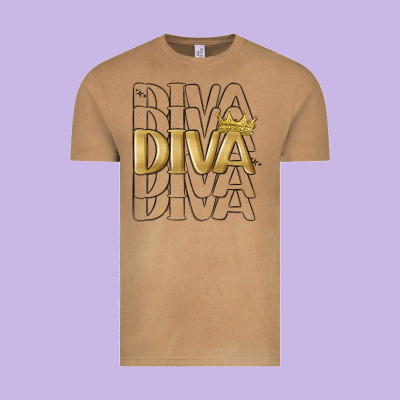 Diva Vintage Tee Designed By Maliassmallbusiness