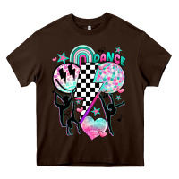 Chocolate Brown retro dance Heavy Core Tee - JahusDesignShop