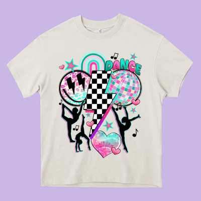 Retro Dance Heavy Core Tee Designed By Jahusdesignshop