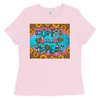 Bubblegum Pink coffee teach repeat Ladies Tee - HRA Design Shop
