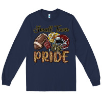 Navy small town big pride maroon yellow Long Sleeve Tee - MaliasSmallBusiness