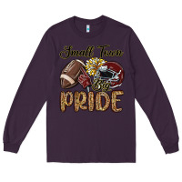 Plum small town big pride maroon yellow Long Sleeve Tee - MaliasSmallBusiness