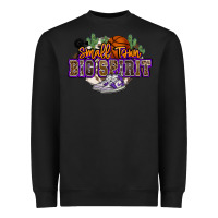Black small town big spirit basketball Heavyweight Sweatshirt - NancyCooperArtShop