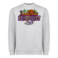 Heather Grey small town big spirit basketball Heavyweight Sweatshirt - NancyCooperArtShop