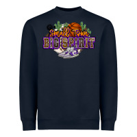 Navy small town big spirit basketball Heavyweight Sweatshirt - NancyCooperArtShop
