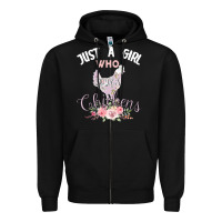 Black Just a girl who loves chickens Zipper Hoodie - Bettercallsaul