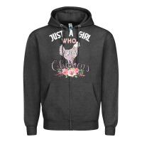Charcoal Heather Just a girl who loves chickens Zipper Hoodie - Bettercallsaul