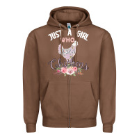 Chestnut Just a girl who loves chickens Zipper Hoodie - Bettercallsaul