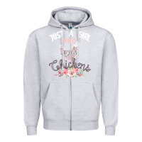 Heather Grey Just a girl who loves chickens Zipper Hoodie - Bettercallsaul