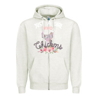 Oatmeal Heather Just a girl who loves chickens Zipper Hoodie - Bettercallsaul