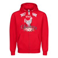 Red Just a girl who loves chickens Zipper Hoodie - Bettercallsaul