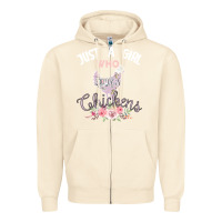 Sandshell Just a girl who loves chickens Zipper Hoodie - Bettercallsaul