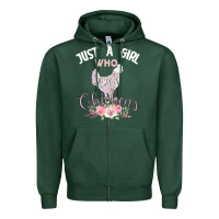 Sports Green Just a girl who loves chickens Zipper Hoodie - Bettercallsaul