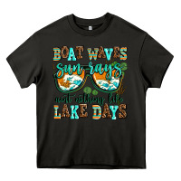 Asphalt boat waves sun rays aint nothing like lake days Heavy Core Tee - AdoDesignShop