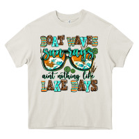 Cream boat waves sun rays aint nothing like lake days Heavy Core Tee - AdoDesignShop