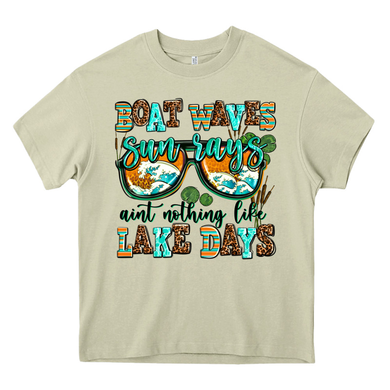Boat Waves Sun Rays Aint Nothing Like Lake Days Heavy Core Tee by AdoDesignShop | Teevron