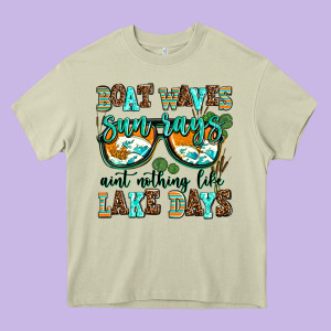 Boat Waves Sun Rays Aint Nothing Like Lake Days Heavy Core Tee Designed By Adodesignshop