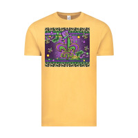 Vintage Mustard mardi gras fleur de lis Vintage Tee - MaliasSmallBusiness