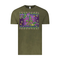 Vintage Olive mardi gras fleur de lis Vintage Tee - MaliasSmallBusiness