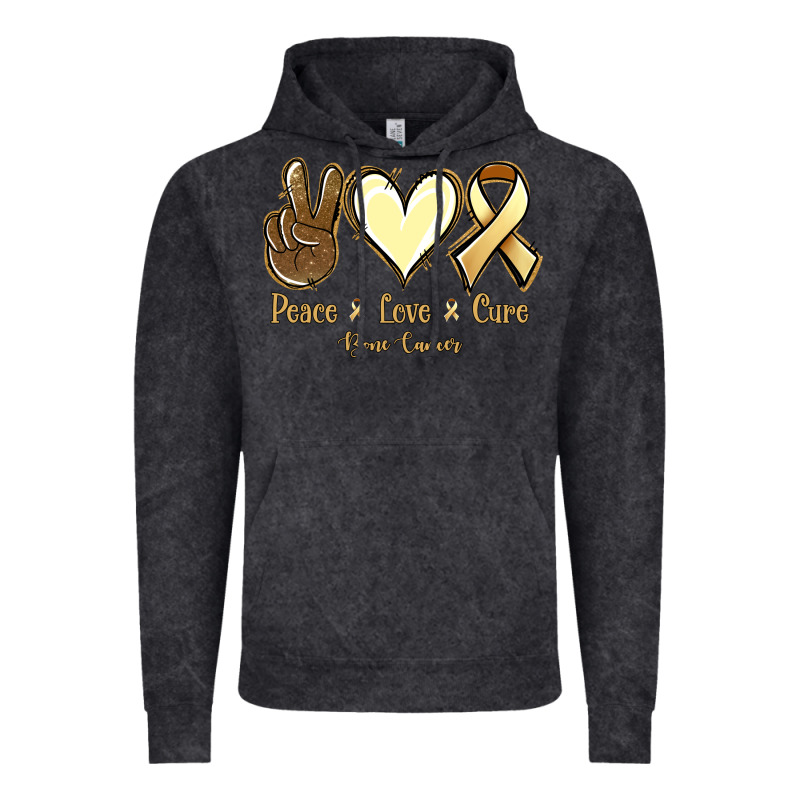 Peace Love Cure Bone Cancer Vintage Hoodie by Jasminsmagicworld | Teevron