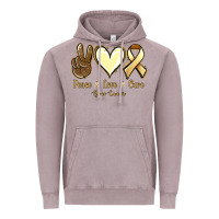 Vintage Zinc Peace Love Cure Bone Cancer Vintage Hoodie - Jasminsmagicworld