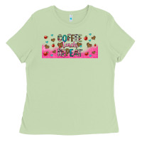 Matcha coffee teach repeat teacher libbey glass Ladies Tee - HRA Design Shop