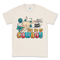Natural western turquoise put em up cowboy Classic Tee - MaliasSmallBusiness