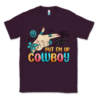 Plum western turquoise put em up cowboy Classic Tee - MaliasSmallBusiness