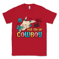 Red western turquoise put em up cowboy Classic Tee - MaliasSmallBusiness