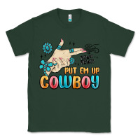 Sports Green western turquoise put em up cowboy Classic Tee - MaliasSmallBusiness