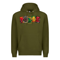 Army Green peace juneteenth Premium Hoodie - CowGirlArtShop