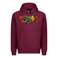 Burgundy peace juneteenth Premium Hoodie - CowGirlArtShop