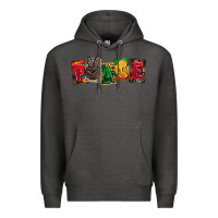 Charcoal Heather peace juneteenth Premium Hoodie - CowGirlArtShop