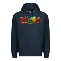 Navy peace juneteenth Premium Hoodie - CowGirlArtShop