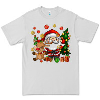 Dove Grey santa and reindeer Premium Tee - AdoDesignShop