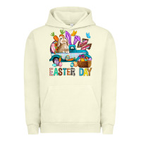 Pigment Pistachio Easter Day With Truck Urban Hoodie - BundleAndBundleShop