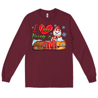 Burgundy i love being a gigi Long Sleeve Tee - MaliasSmallBusiness