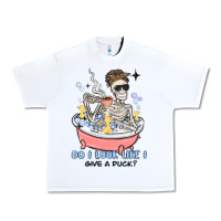 White do i look like i give a duck Urban Heavy Tee - MaliasSmallBusiness