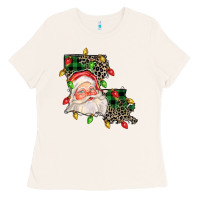 Bone Louisiana map christmas santa Ladies Tee - FaDigitalArtStudio