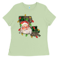 Matcha Louisiana map christmas santa Ladies Tee - FaDigitalArtStudio