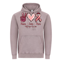 Vintage Zinc Peace Love Cure Uterine Cancer Vintage Hoodie - Jasminsmagicworld
