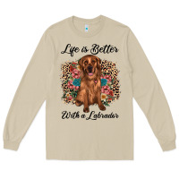 Mushroom life is better with a labrador Long Sleeve Tee - JahusDesignShop