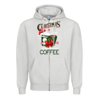 Dove Grey All I Want For Christmas Is You Just Kidding I Want Coffee Zipper Hoodie - Bettercallsaul