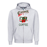 Heather Grey All I Want For Christmas Is You Just Kidding I Want Coffee Zipper Hoodie - Bettercallsaul