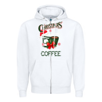 White All I Want For Christmas Is You Just Kidding I Want Coffee Zipper Hoodie - Bettercallsaul